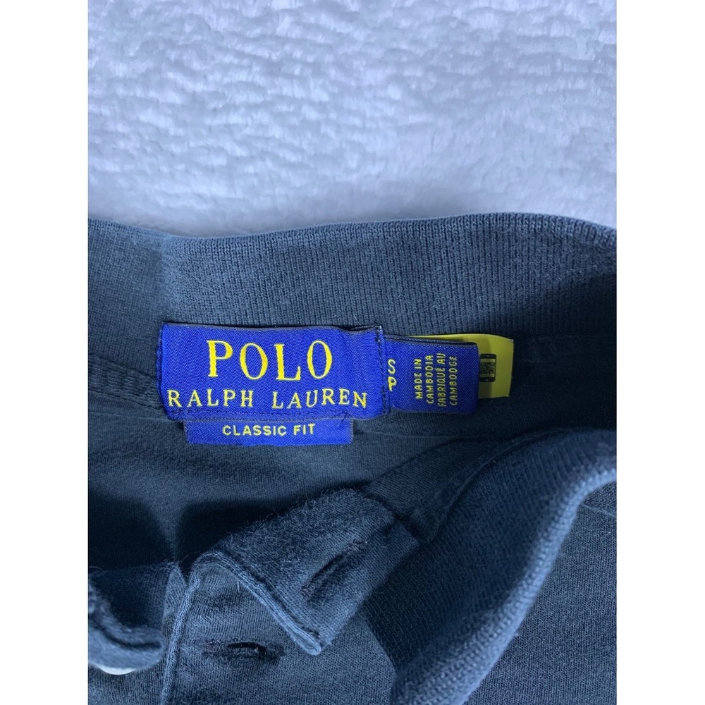 Polo Ralph Lauren Classic Fit Men's S Navy Blue Three-button Placket - Picture 4 of 8